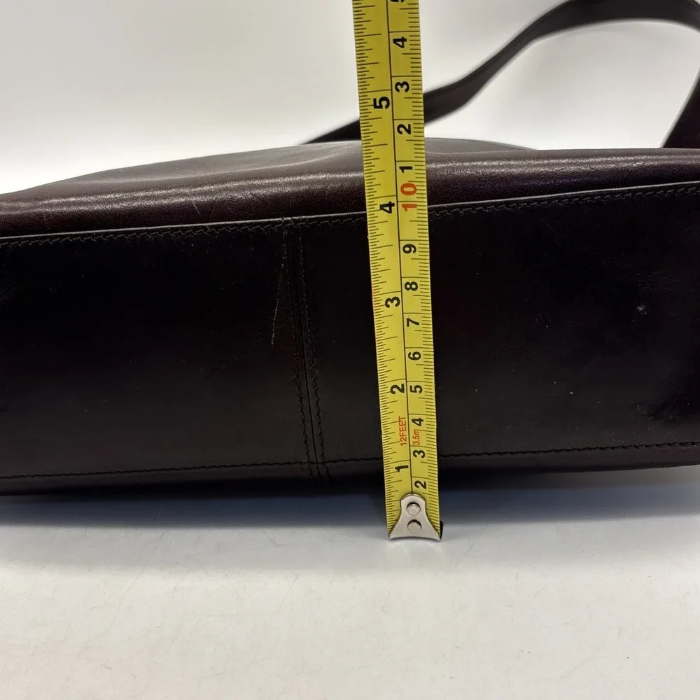 Vintage Hobo International Brown Glazed Leather Shoulder Bag